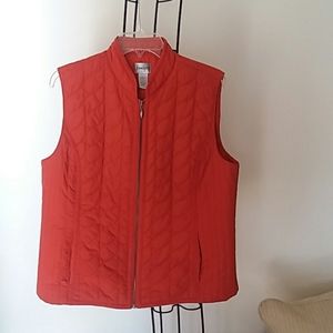 Chicos quilted vest burnt orange size 2